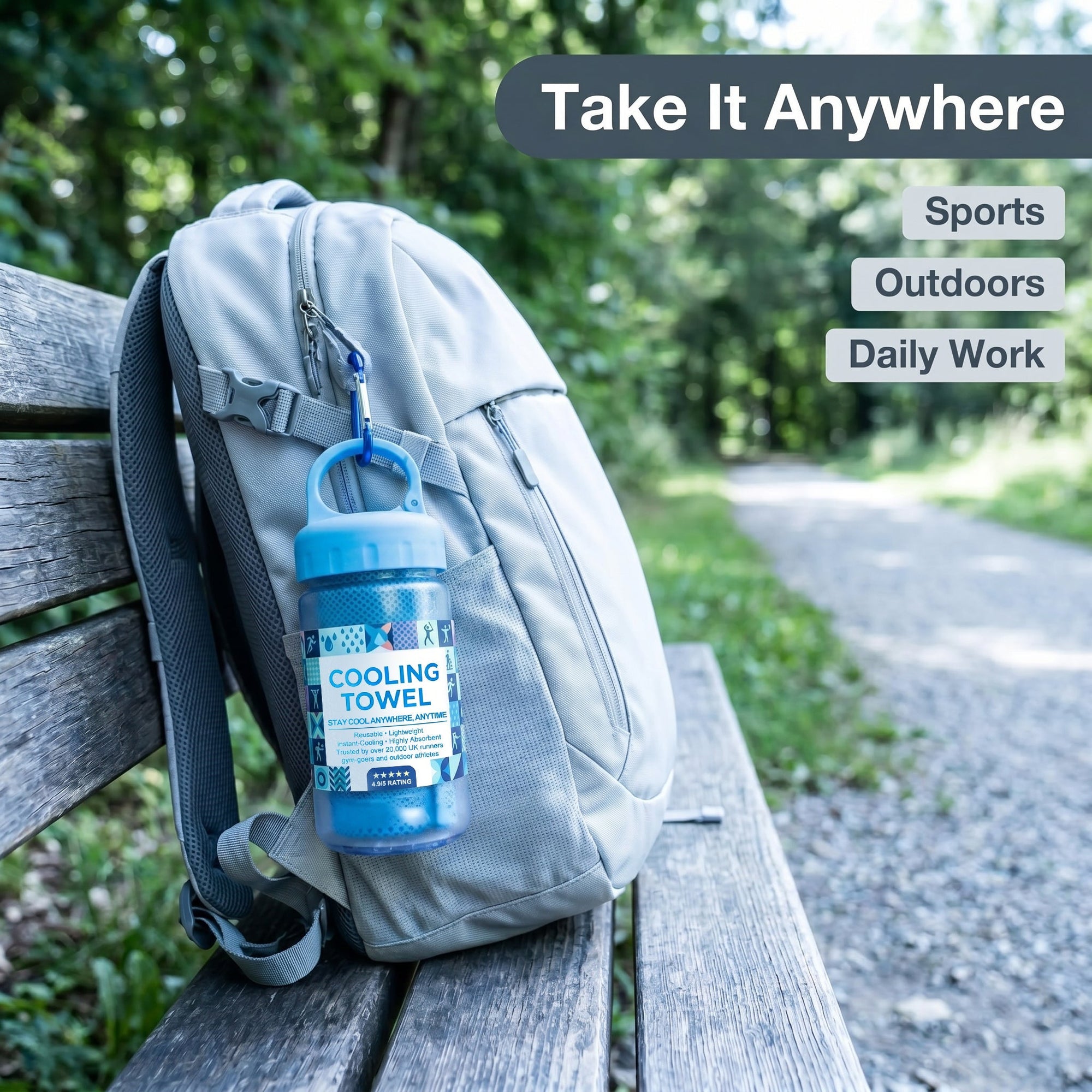 Cold Sweat Kühltuch mit Reiseflasche für die Sommerhitze