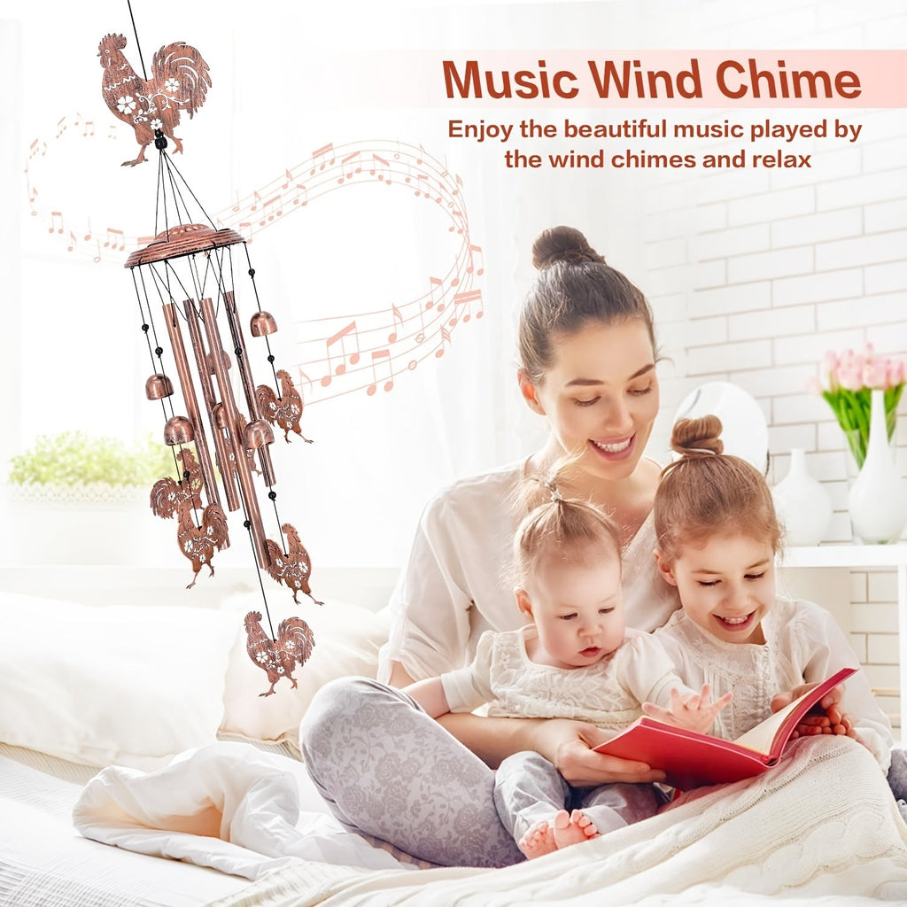 Chicken Shaped Outdoor Indoor Wind Chime Garden Decoration