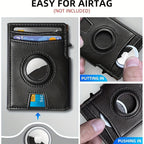 Metal RFID Wallet with Pop-Up Mechanism and Airtag Slot