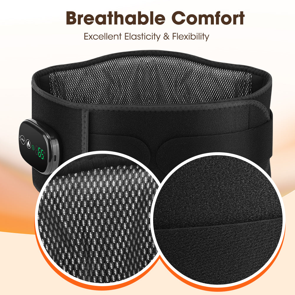 Elastic Waist Support Belt with LED Massage Function
