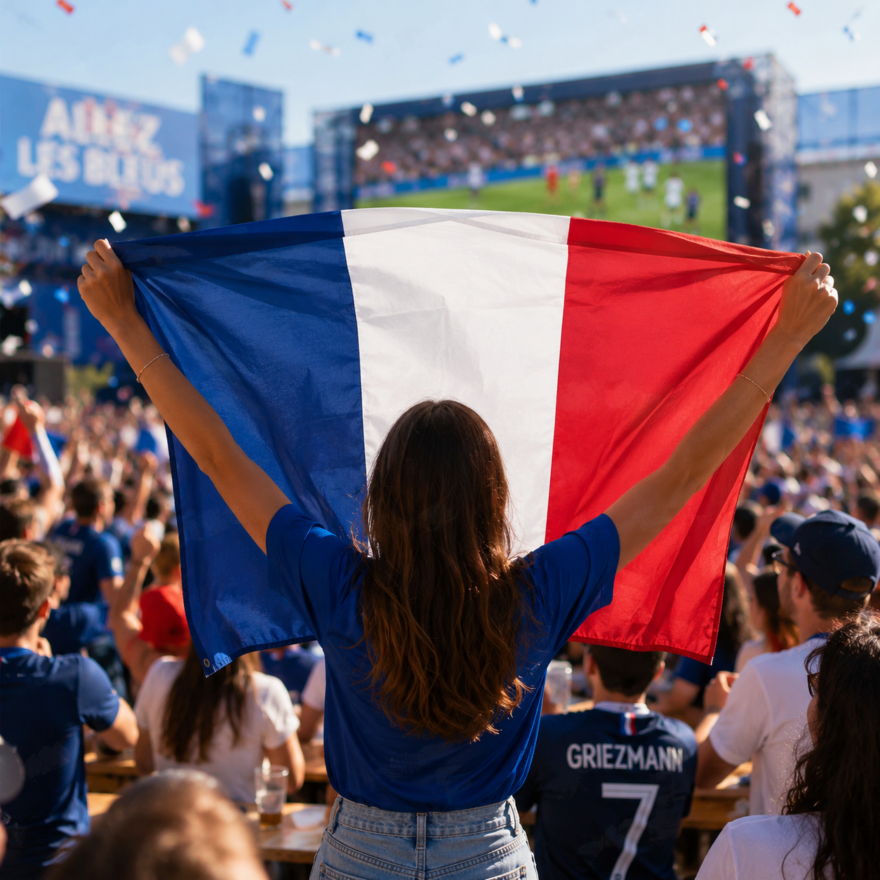 France Fan Cape
