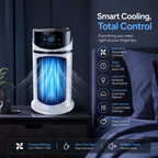 Portable Air Conditioner Desk Fan Humidifier Timer Quiet Air Cooler