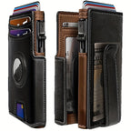 Metal RFID Wallet with Pop-Up Mechanism and Airtag Slot