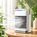 Portable Mini Air Conditioner Fan 4 in 1 USB Air Cooler Humidifier Timer