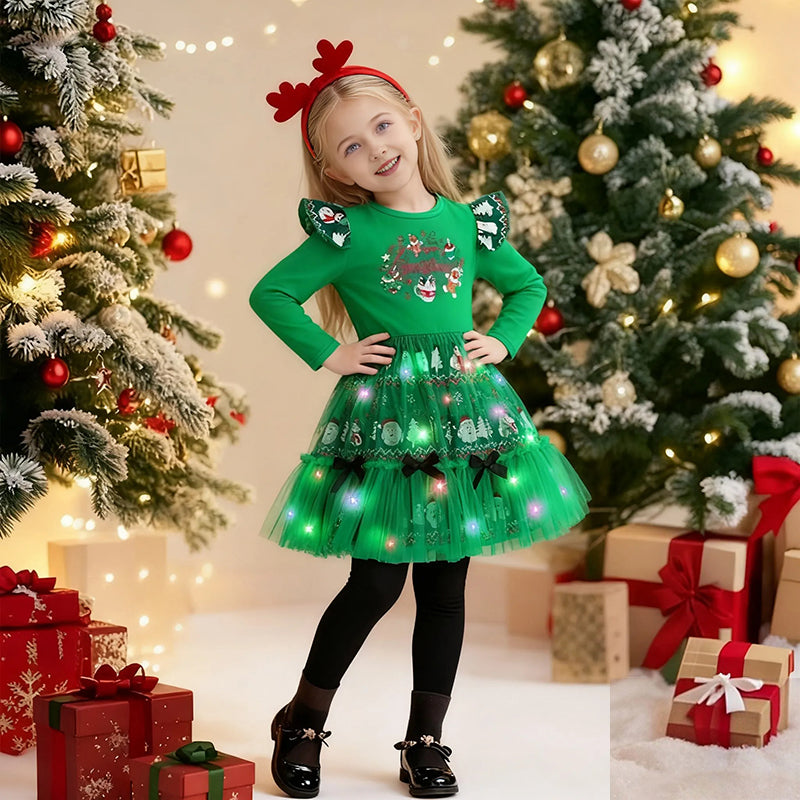 Kids LED Dress Headband 2 Piece Set Party Outfit Accessory