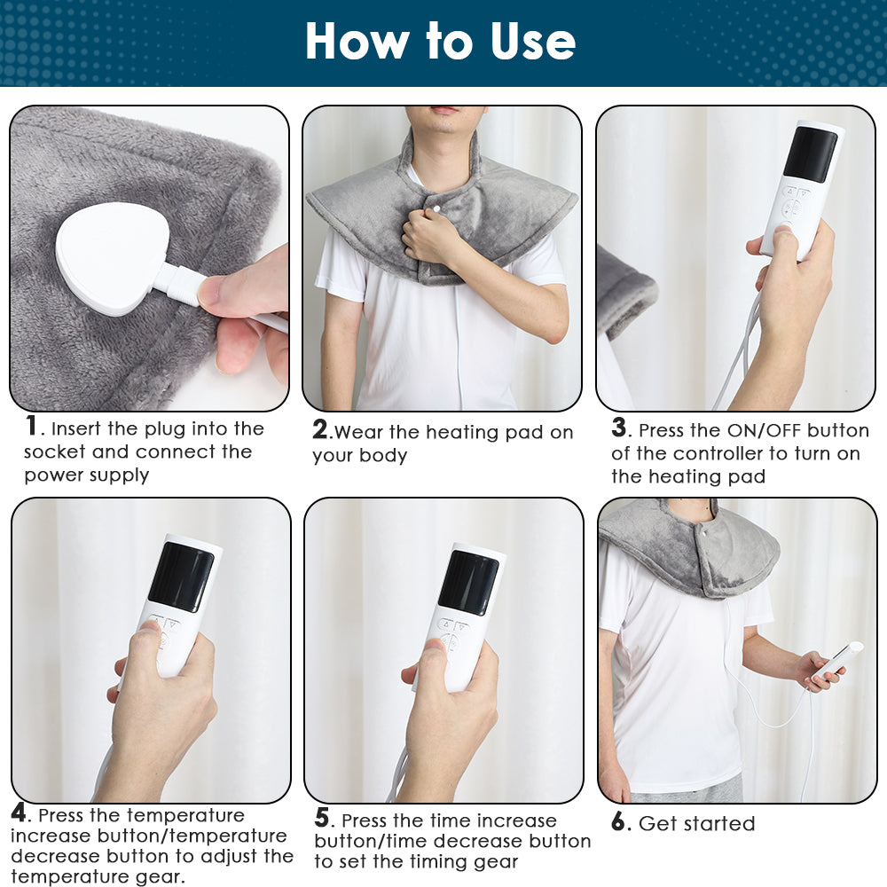 Electric Neck and Shoulder Heating Pad Wrap Therapy