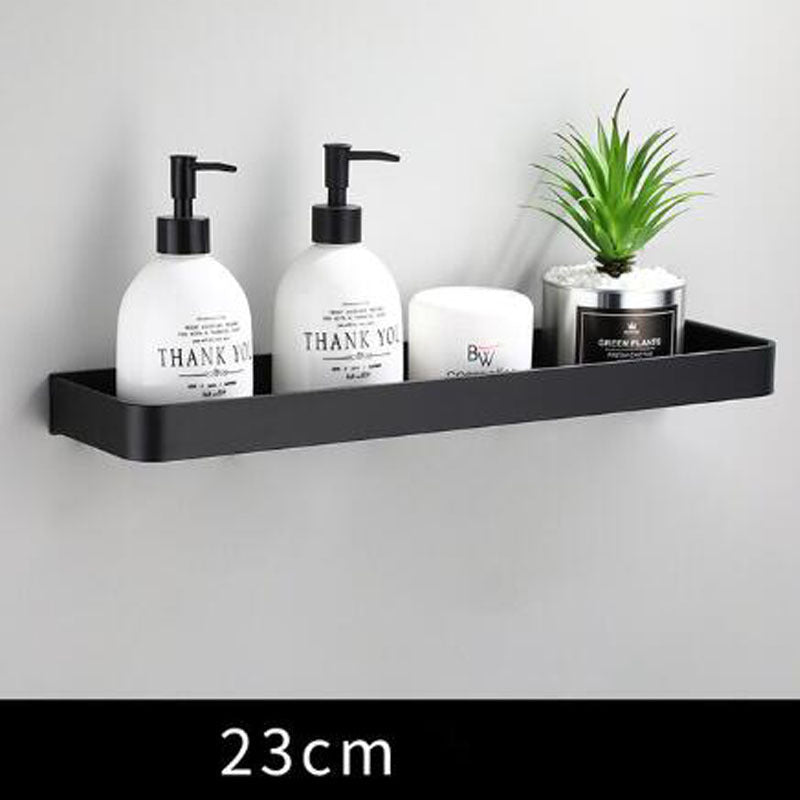 Bathroom Wall Shelf Aluminum Frame Rectangular Mount