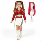 Sequin Crop Top and Skirt Set Women's Costume Two Piece Outfit