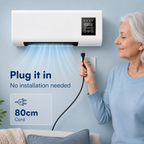 Wall Mounted Portable Air Conditioner with Remote Control and Cooling Fan