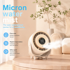 Portable Wall Mount Misting Fan Humidifier Digital Display Quiet Cooling