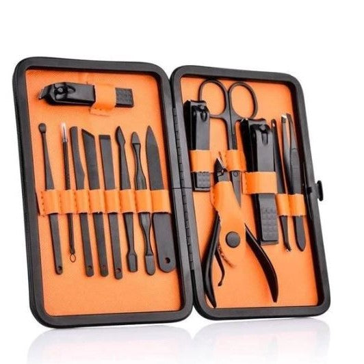 15 Piece Manicure Grooming Kit with Travel Case