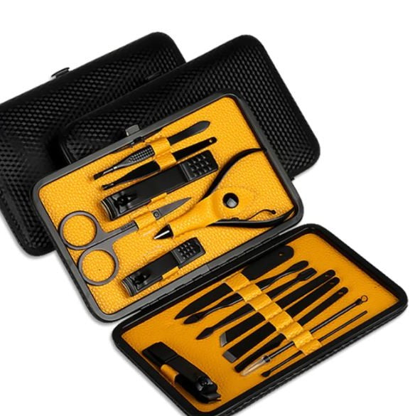 15 Piece Manicure Grooming Kit with Travel Case