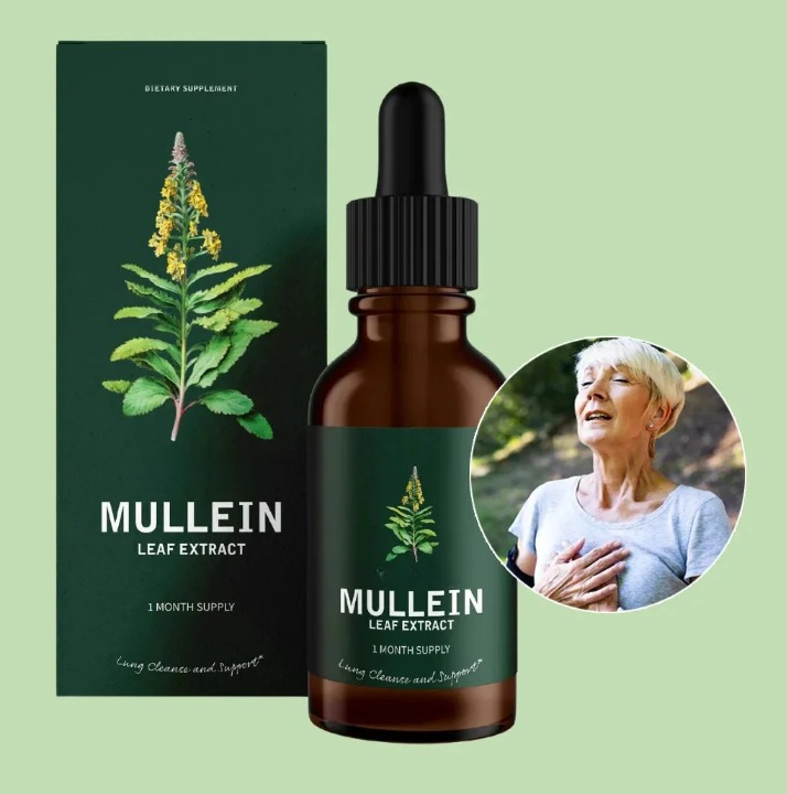 Mullein Extract Liquid Herbal Supplement for Lung Support and Detox