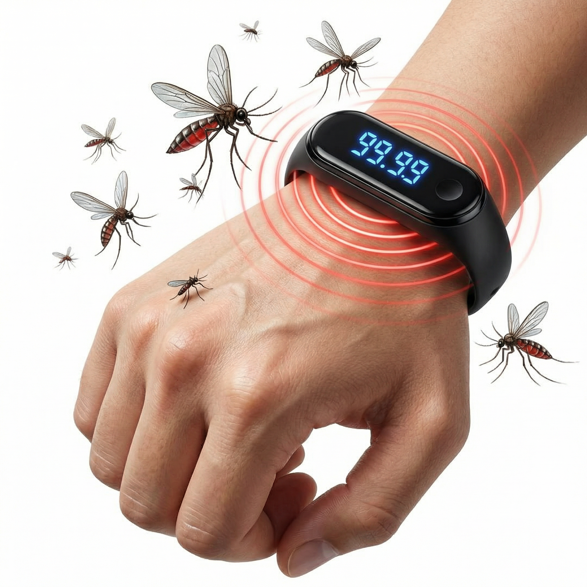 Ultrasonic Mosquito Repellent Wristband Insect Pest Control Device