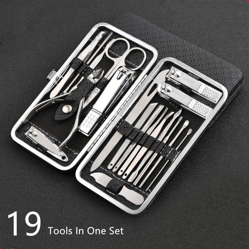 Nail Clipper Manicure Set 19 Piece Stainless Steel Grooming Tools Kit