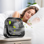 USB Mini Portable Desk Fan 4 Inch 3 Speed Quiet Adjustable Table Fan