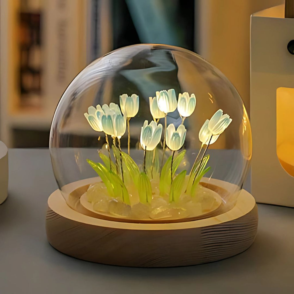 Tulip Shaped LED Flush Mount Night Light Fixture