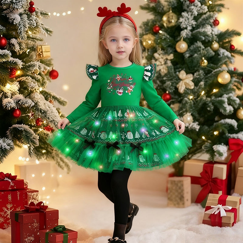 Kids LED Dress Headband 2 Piece Set Party Outfit Accessory
