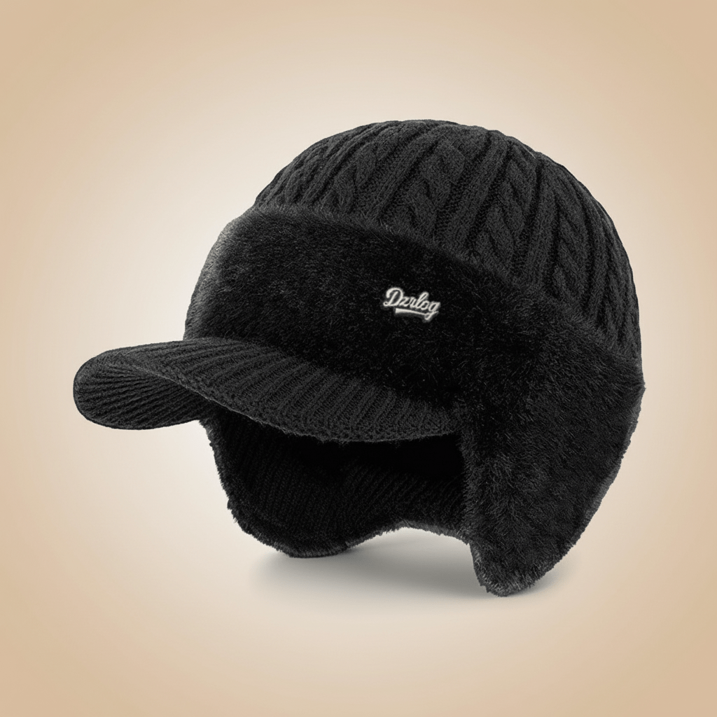 Trapper Hat with Ear Flaps Wool Lined Winter Hat