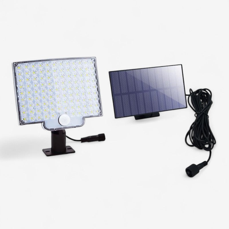 Solar Panel LED Security Light with Motion Sensor Outdoor Wall Mount