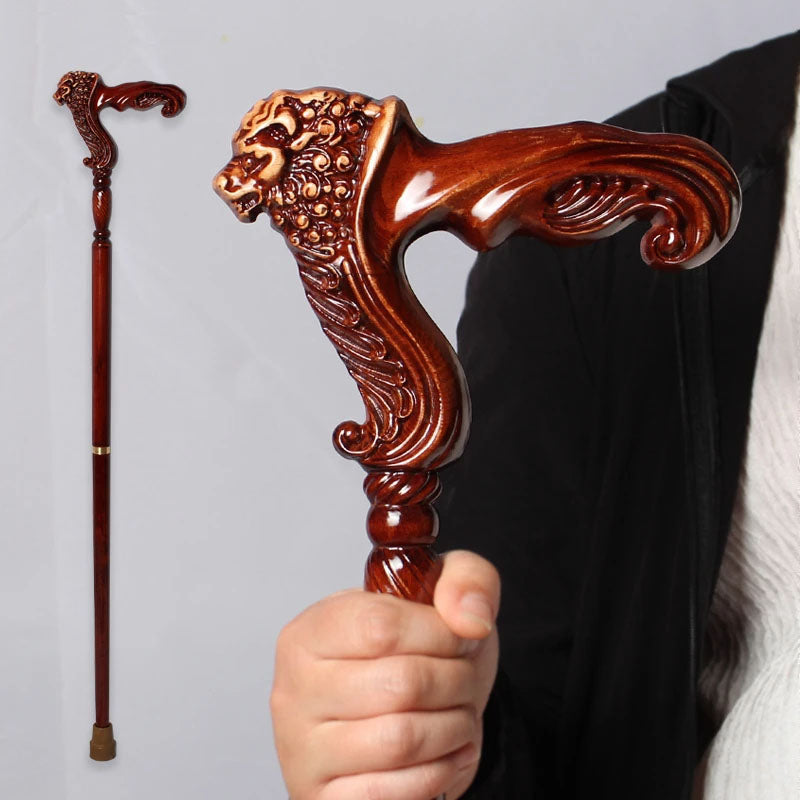 Wooden Straight Walking Cane for Adults