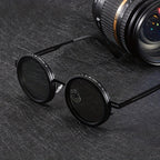 Circular Glasses with Self-Adjusting Color Changing Lenses