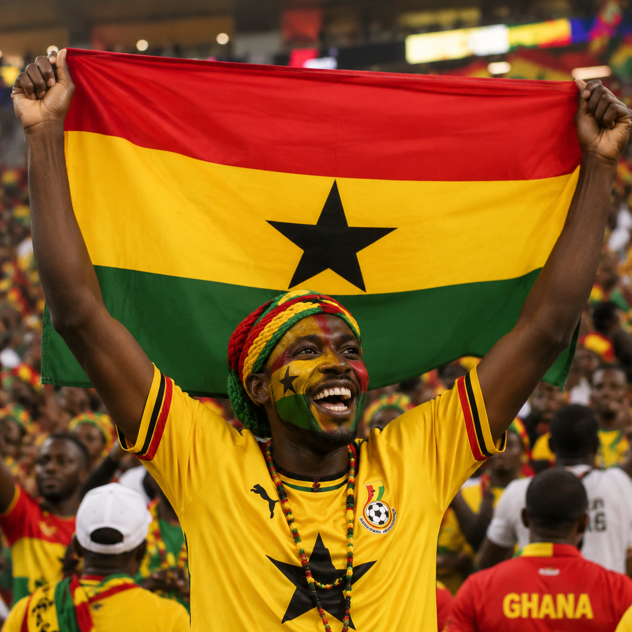 Ghana Flag Side