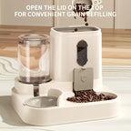 Dog Cat Feeder and Water Dispenser Bowl 2 in 1 Pet Feeding Station