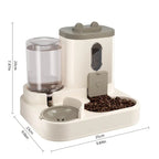Dog Cat Feeder and Water Dispenser Bowl 2 in 1 Pet Feeding Station