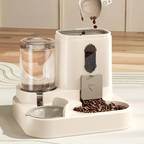 Dog Cat Feeder and Water Dispenser Bowl 2 in 1 Pet Feeding Station