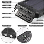 20000mAh Solar Power Bank Portable Waterproof Charger