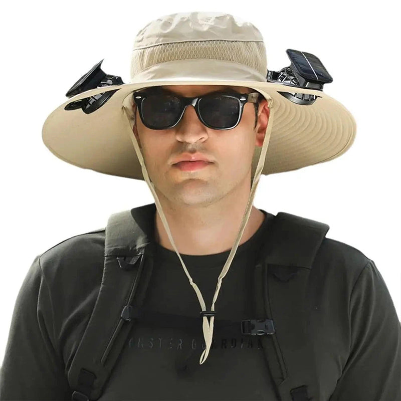 Solar Powered Fan Fishing Hat Outdoor Sun Protection Hat