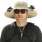 Solar Powered Fan Fishing Hat Outdoor Sun Protection Hat