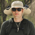 Solar Powered Fan Fishing Hat Outdoor Sun Protection Hat