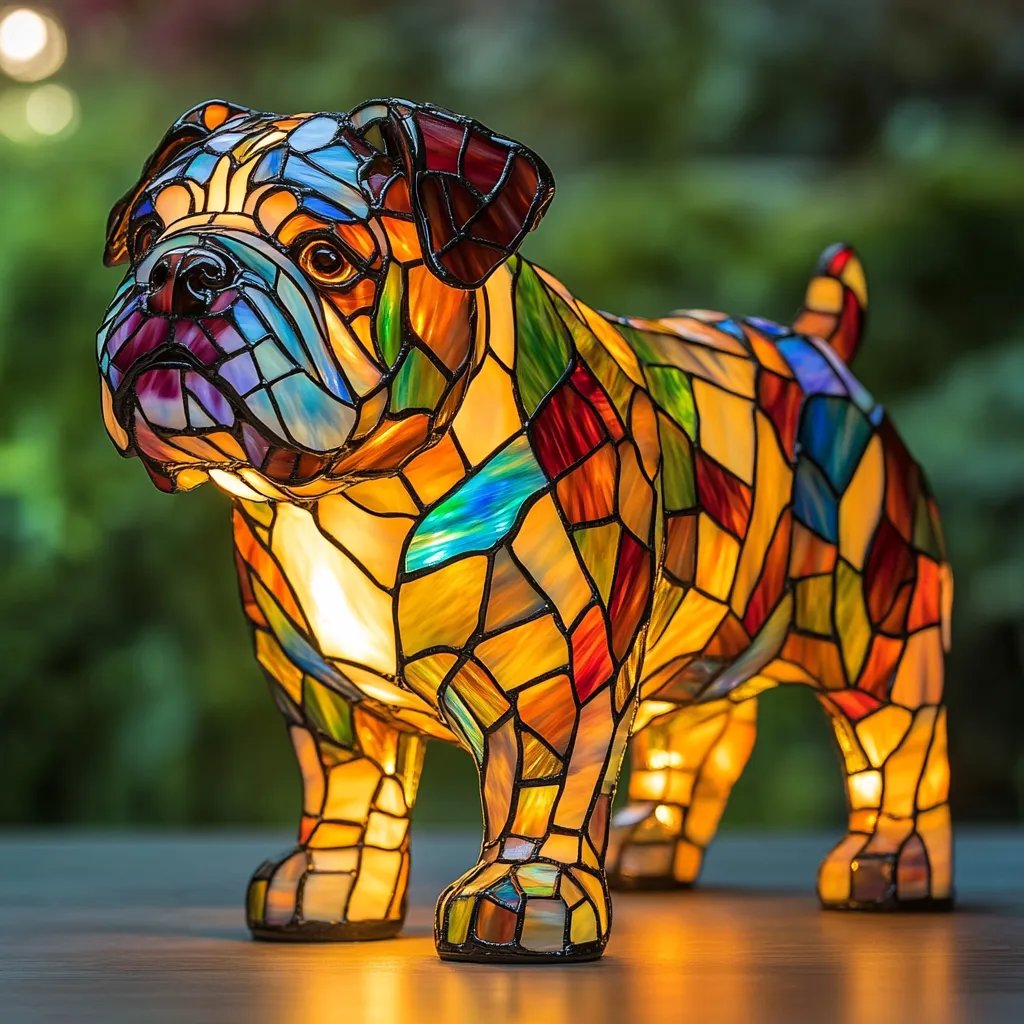 Bulldog Shaped Table Lamp Lighting Fixture