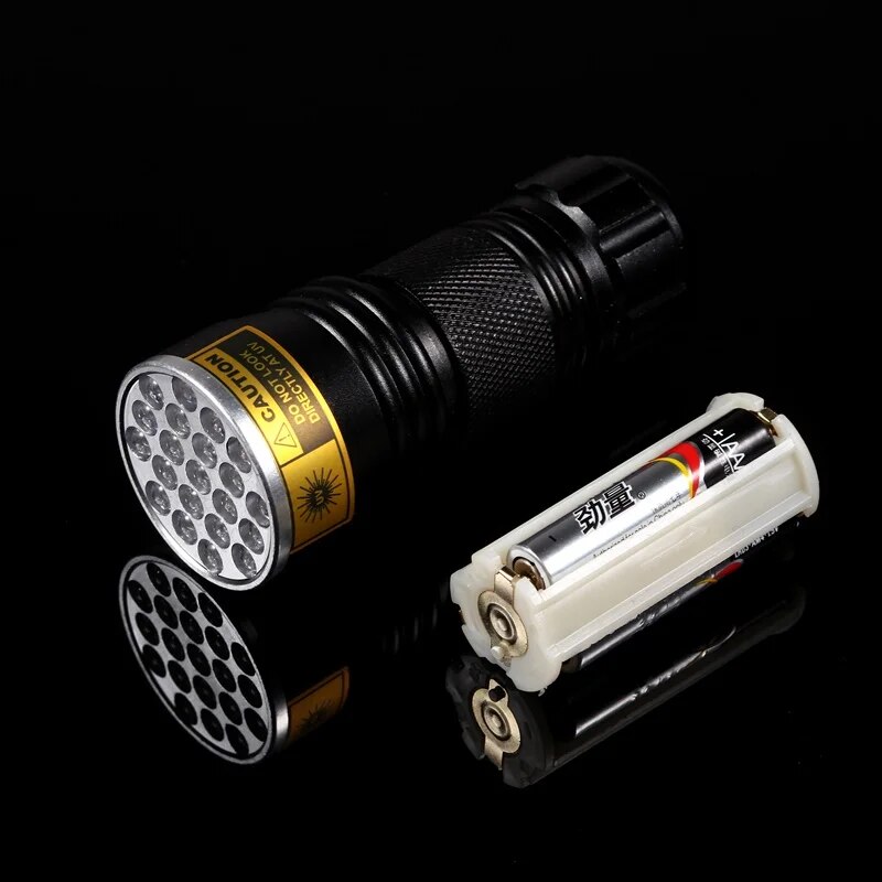 21 LED UV Pocket Flashlight Lamp Portable UV Light