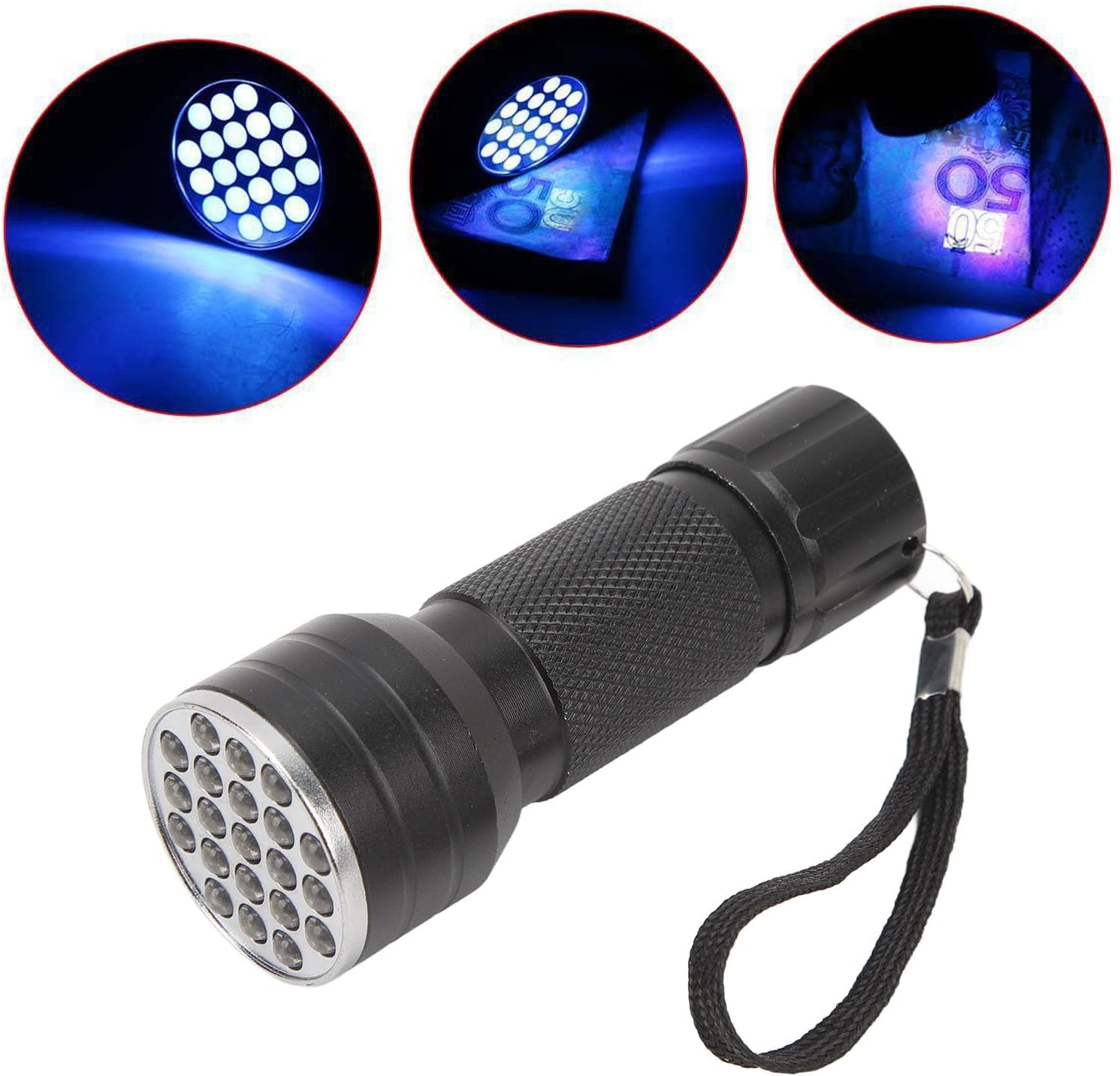 21 LED UV Pocket Flashlight Lamp Portable UV Light