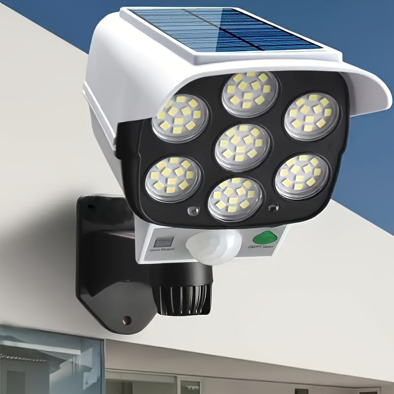 Solar Powered Outdoor Motion Sensor LED Floodlight for Camping RV