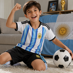 Argentina 2026 World Cup Kids Football Jersey Kit