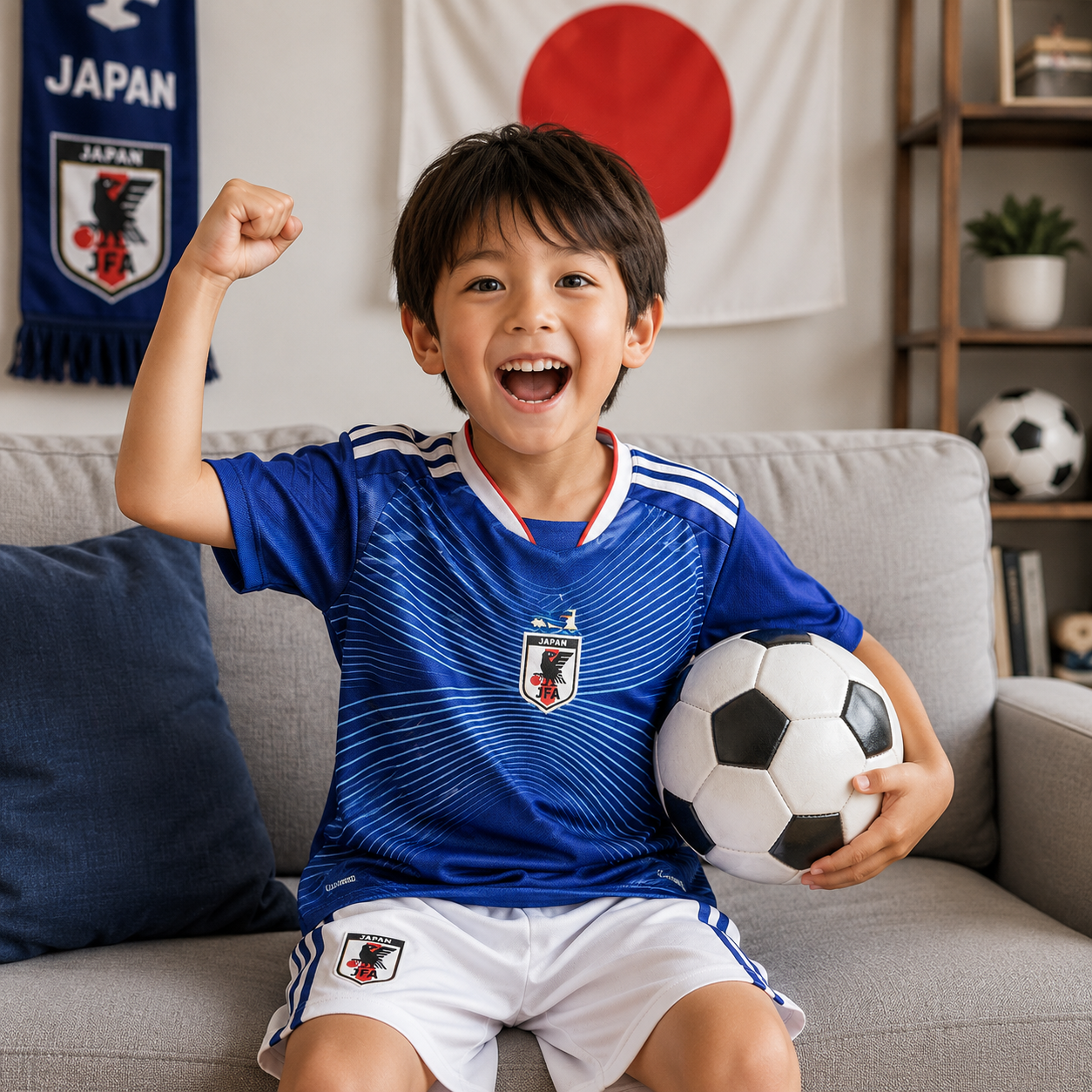 Japan 2026 World Cup Kids Football Jersey Kit