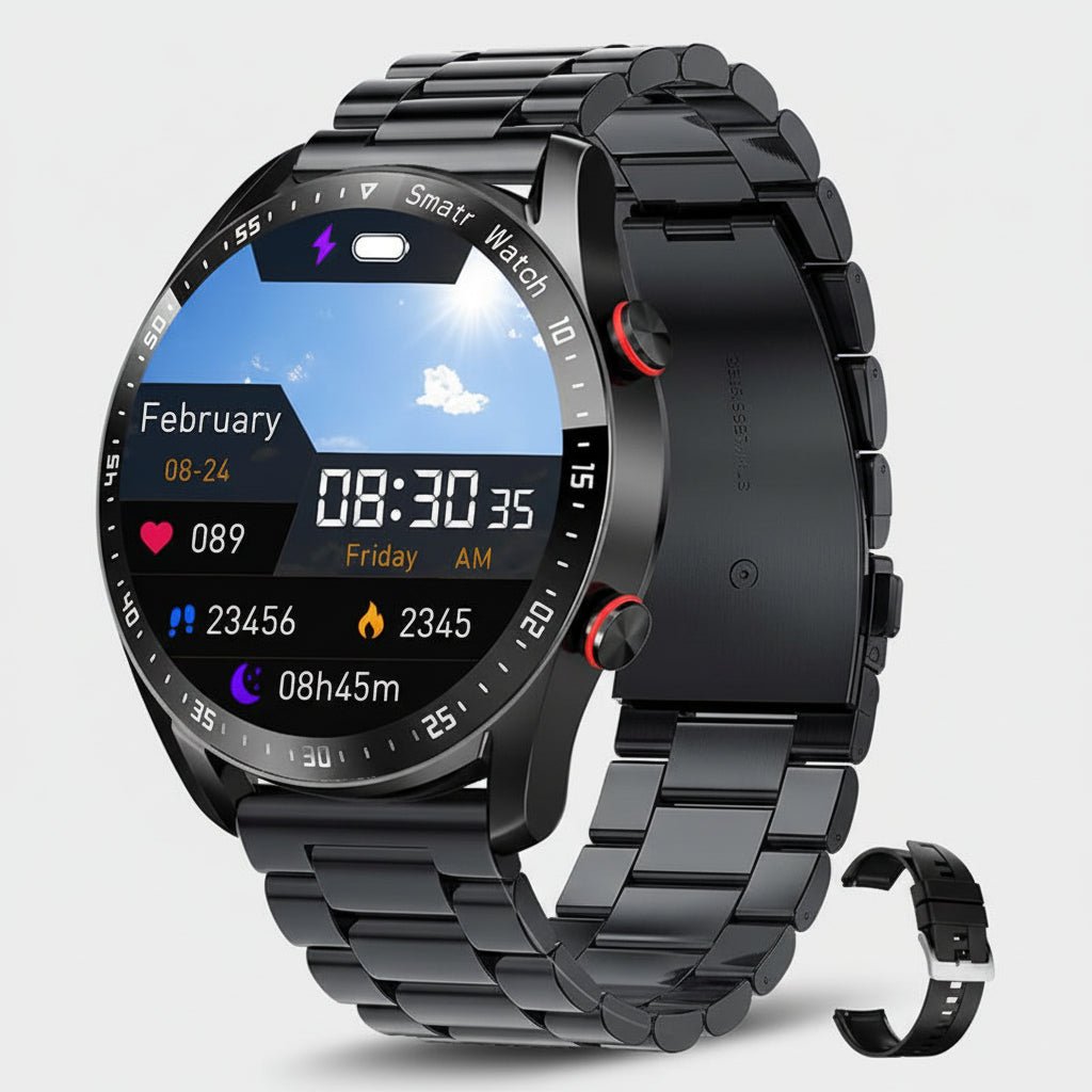 Square Smartwatch Fitness Tracker Bluetooth Calling Waterproof Touchscreen