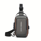 Anti-Theft Motorcycle Backpack with Lock Convertible Crossbody Bag
