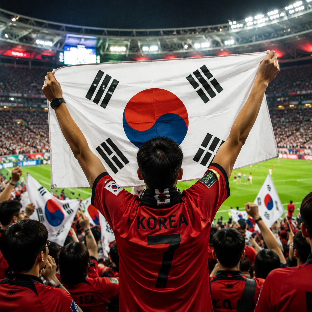 South Korea Flag Detail