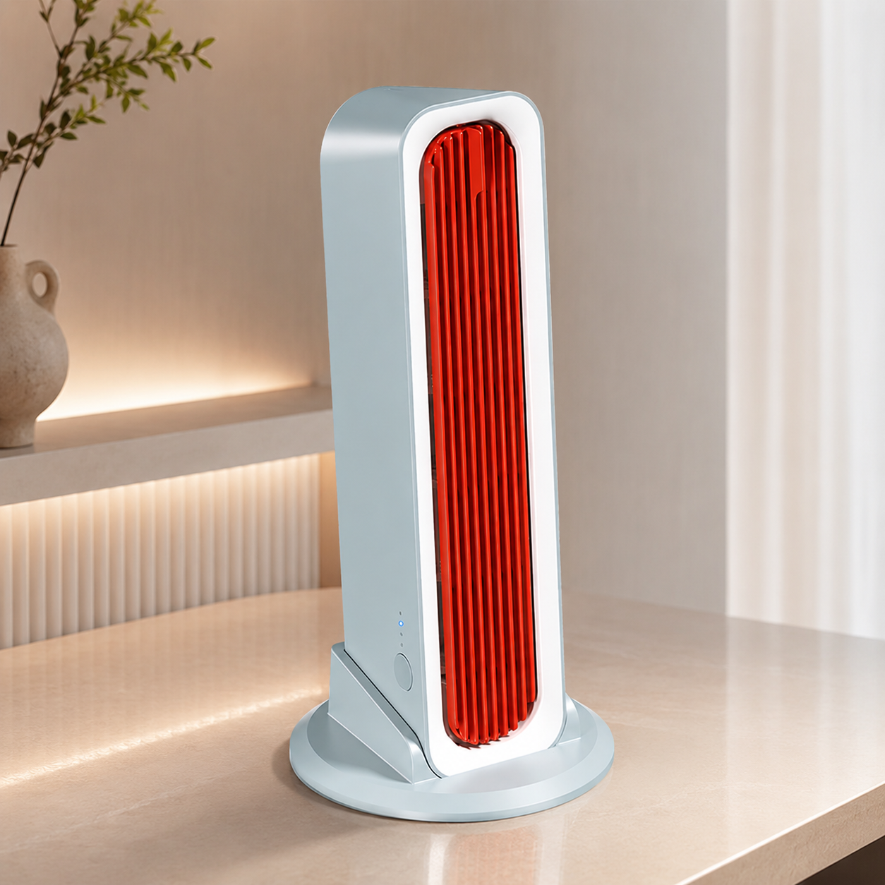 Rechargeable Bladeless Tower Fan Portable Oscillating Desk Fan with Remote
