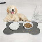 Bone Shaped Silicone Pet Feeding Mat Pad
