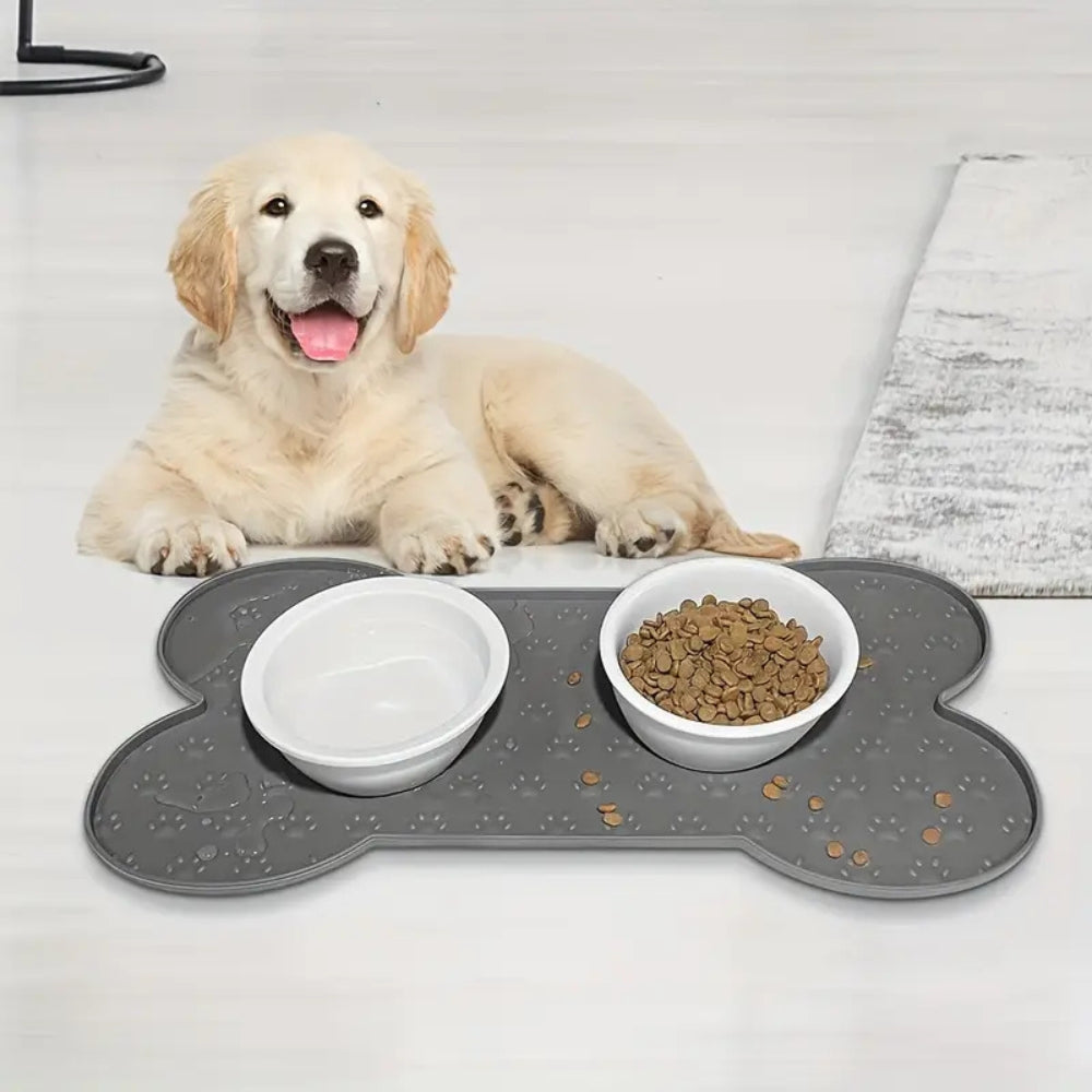 Bone Shaped Silicone Pet Feeding Mat Pad