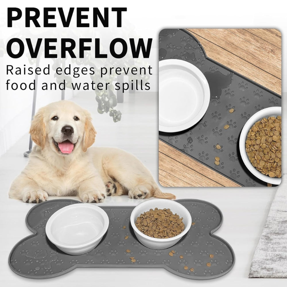 Bone Shaped Silicone Pet Feeding Mat Pad
