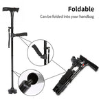 Adjustable Folding Walking Cane Mobility Aid Stick