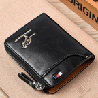 Men's Leather Bifold Wallet RFID Blocking Anti Theft Wallet