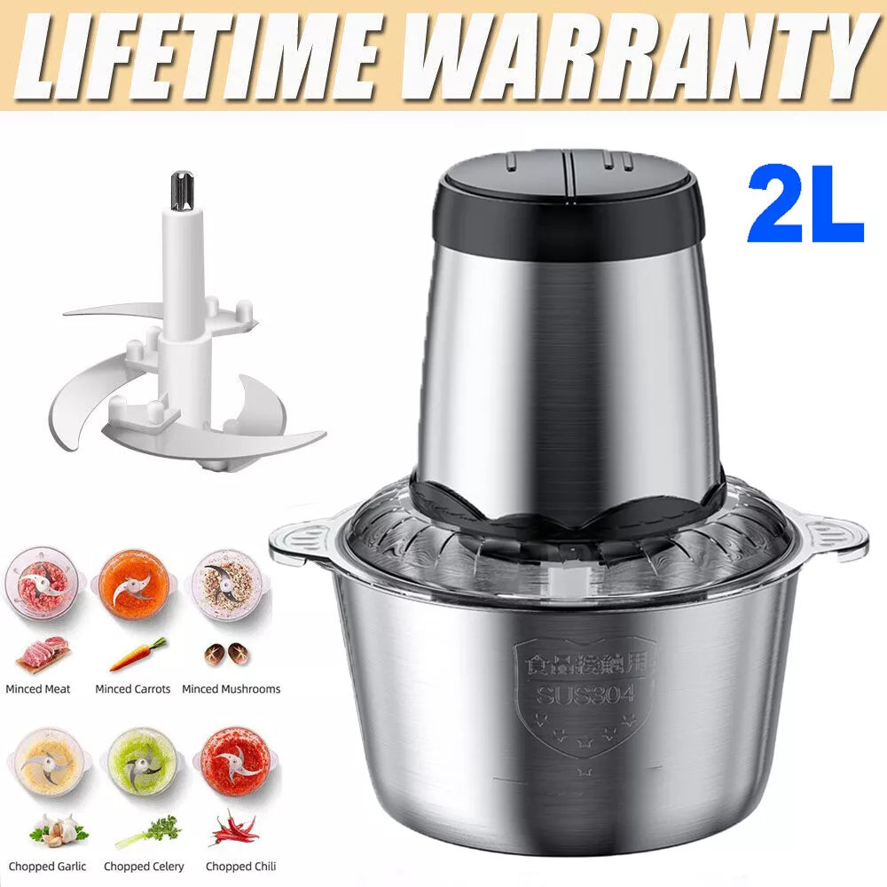 2 Liter Food Processor Chopper Kitchen Appliance